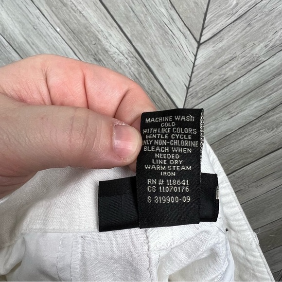 Lane Bryant White Wide Leg Linen Blend Pants Sz 22 - Picture 5 of 7